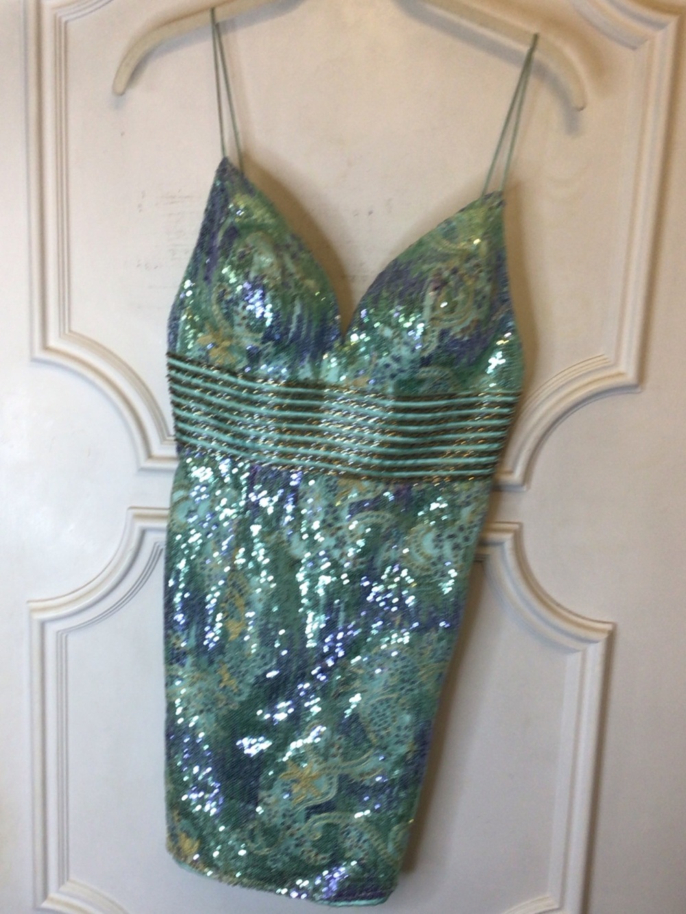Tony Bowls Paisley Spaghetti-Strap Dress Size 8